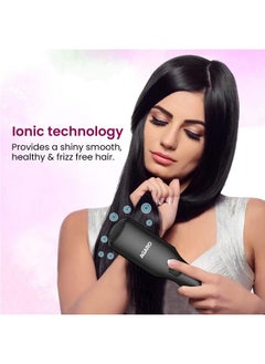 AGARO Hsb2206 Hair Straightening Brush 2In1 Hair Straightening And Combing Ionic Technology Antiscald Feature Temperature Control And Auto Shut Off Function Black  - Image 5