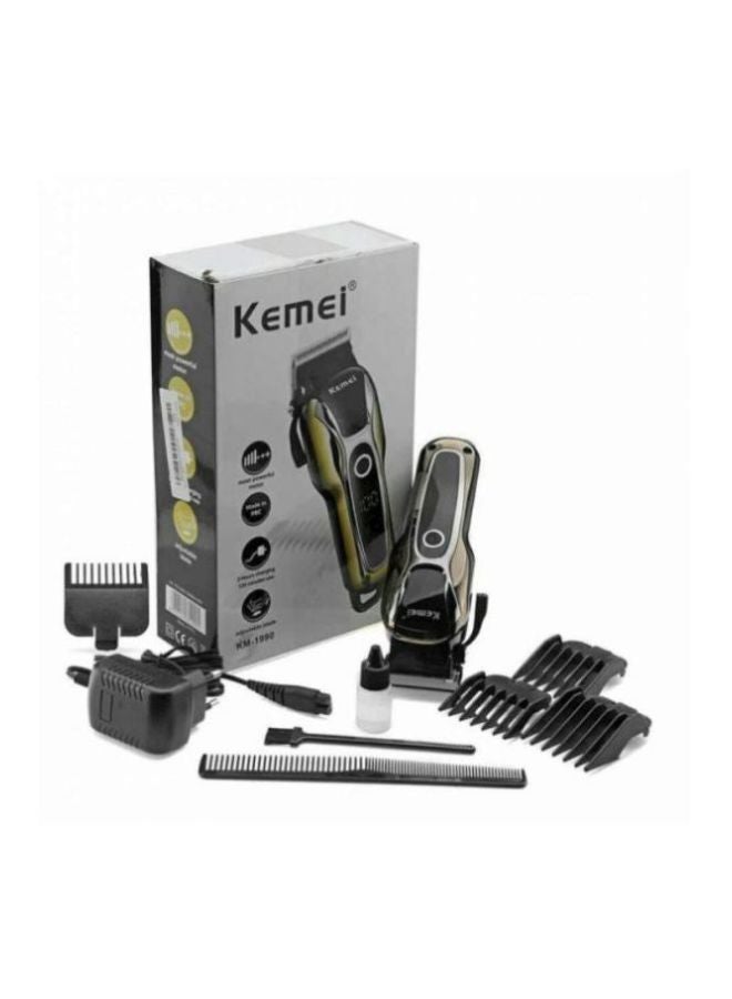 Kemei Km-1990 Hair Clipper Rechargeable Shaver Black/Gold - Image 4