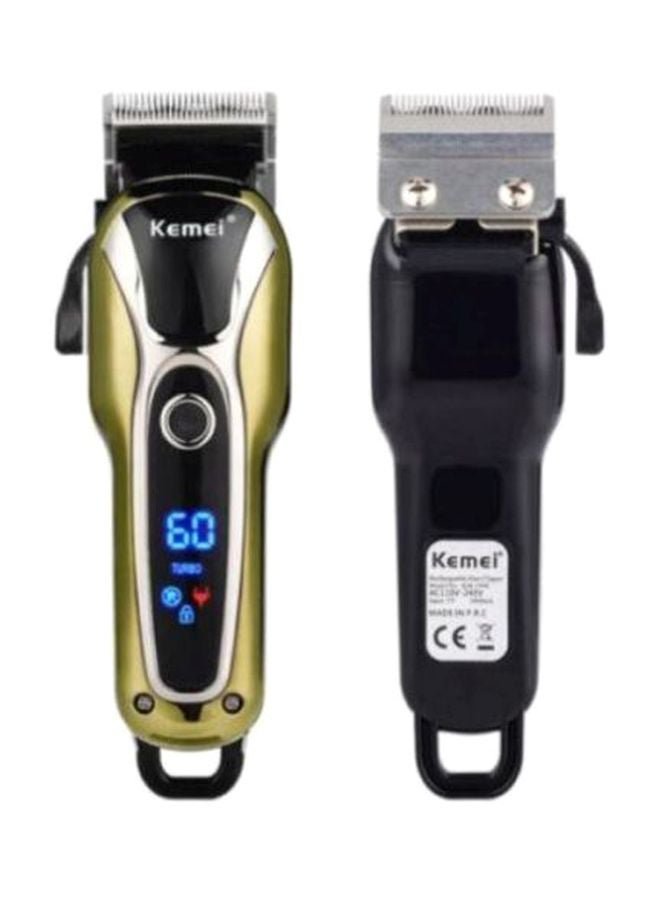 Kemei Km-1990 Hair Clipper Rechargeable Shaver Black/Gold - Image 2