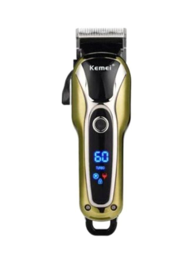 Kemei Km-1990 Hair Clipper Rechargeable Shaver Black/Gold - Image 1