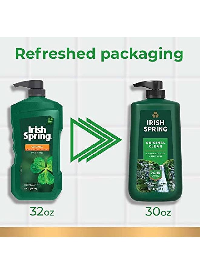 Irish Spring - غسول الجسم الأصلي للرجال 30 أونصة سائلة - Image 1