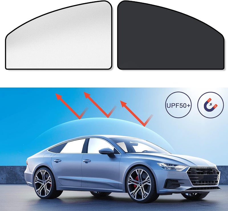 MERTTURM Car Sun Shade for Side Window, Premium Magnetic Car Curtain to Block Over 99% UV RAYS & HEAT, Car Window Shades for Baby/Kid/Pet, Easy to Install, Universal Fit SUV Truck, Front Window[2PACK] - Image 1