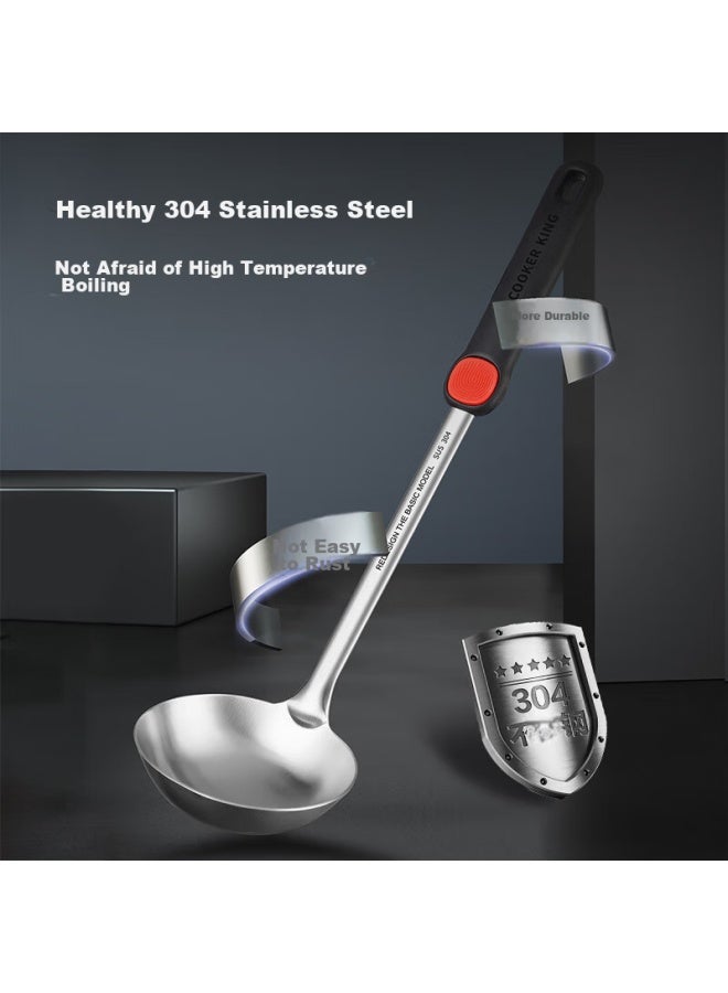 COOKER KING Cooker King Soup Ladle 304 Stainless Steel Thickened Heat-resistant Handle Non-coated Pot Special Hanging Bxg02hd  - Image 5