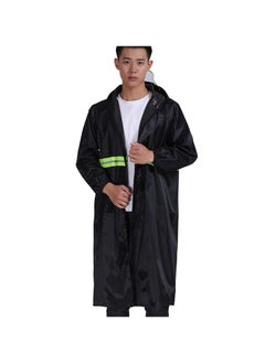 DUNISO Mens Long Raincoat Waterproof Rain Jacket Hooded Rain Poncho Lightweight Emergency Jacket for Outdoor Activities  - Image 4