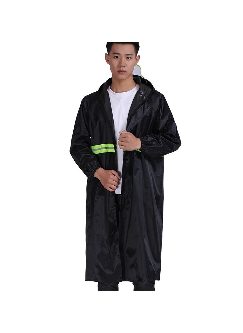 DUNISO - Mens Long Raincoat Waterproof Rain Jacket Hooded Rain Poncho Lightweight Emergency Jacket for Outdoor Activities - Image 1