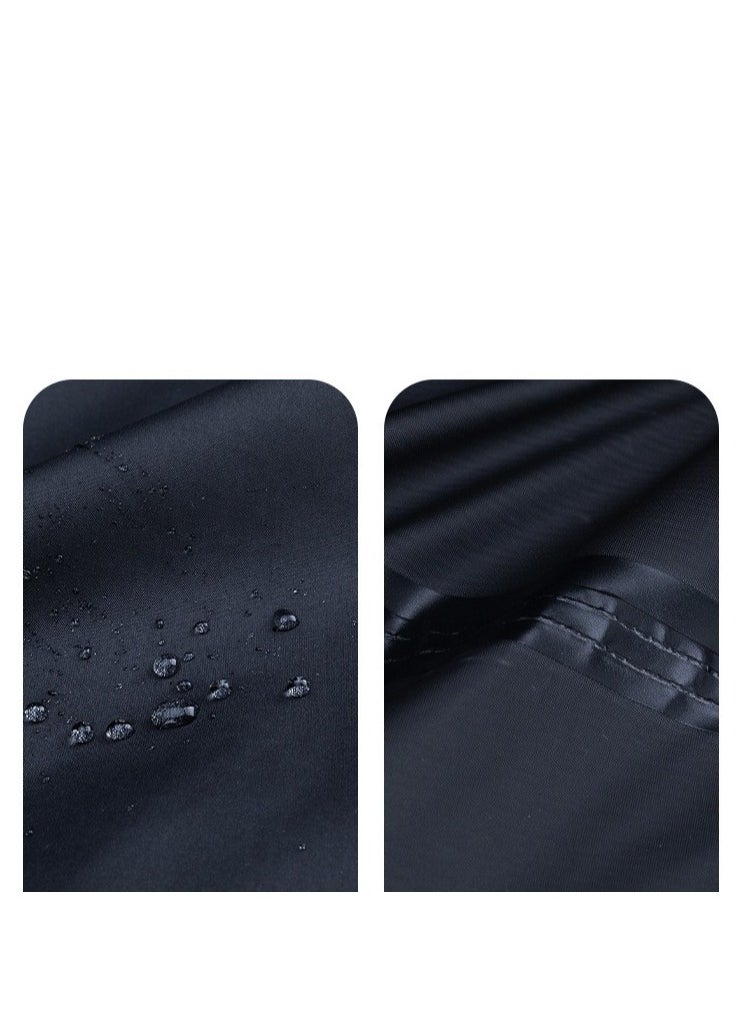 DUNISO - Mens Long Raincoat Waterproof Rain Jacket Hooded Rain Poncho Lightweight Emergency Jacket for Outdoor Activities - Image 1