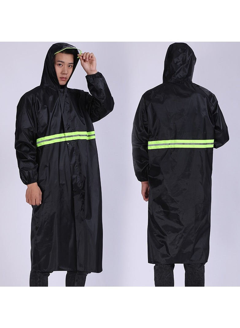 DUNISO - Mens Long Raincoat Waterproof Rain Jacket Hooded Rain Poncho Lightweight Emergency Jacket for Outdoor Activities - Image 1