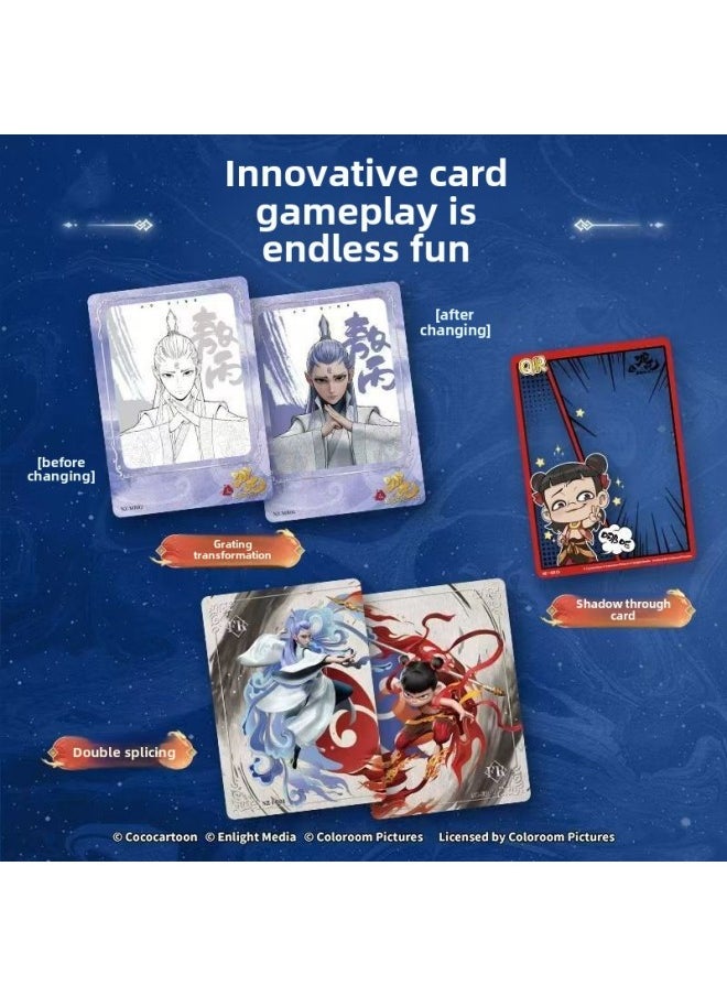 Which Zha 2 Magic Child Haunts The Sea Card Fighting Day Bag 1 Yuan Bag Pro-sign Card Blind Box Ao Bing Movie Seal God List Around-Color:Nezha 2 Magic Boy Noodles Cards [full Box] 32 Packs Of 160 Cards-Specifications:Box  - Image 3