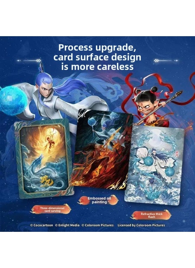 Which Zha 2 Magic Child Haunts The Sea Card Fighting Day Bag 1 Yuan Bag Pro-sign Card Blind Box Ao Bing Movie Seal God List Around-Color:Nezha 2 Magic Boy Noodles Cards [full Box] 32 Packs Of 160 Cards-Specifications:Box  - Image 5
