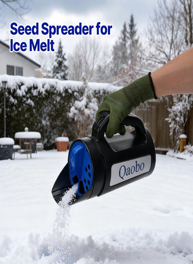 Qaobo 3-Adjustable-Setting Handheld Spreader, Multi-Use Lawn Spreaders for Fertilizer, Grass Seed, Salt and Ice Melt, Portable Spreader for Yard and Garden Snow Removal - Up to 80 Oz - Image 5