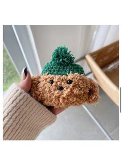 Airpods 4 Headphone Protective Case Cartoon Plush Doll For Apple1/2/3 Gen Pro Wireless Bluetooth Soft-Color:Plush Soft Shell-green Long Hat Puppy-Model:Airpods Pro/Pro2 Universal (protective Sleeve)