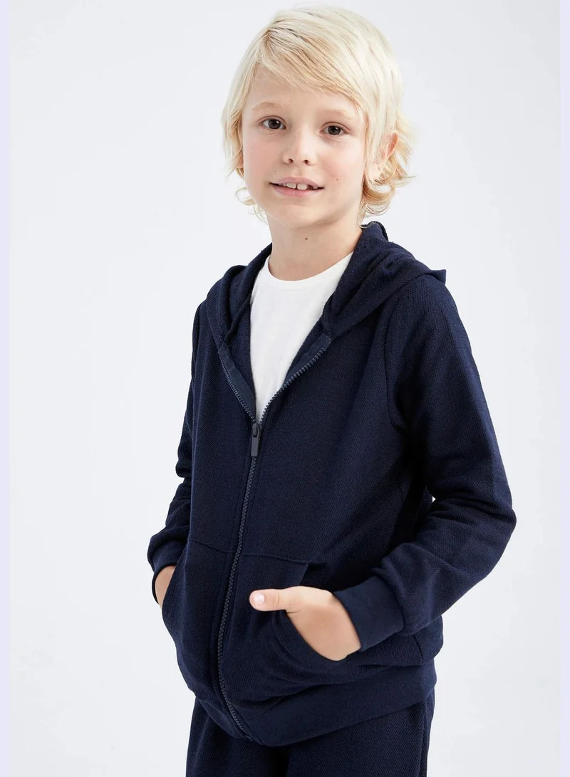 DeFacto Boy Regular Fit Hooded Long Sleeve Cardigan / Bolero