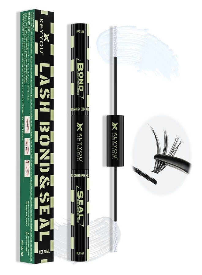 KEYYOU Lash Bond and Seal 10ML White Bond and Seal Lash Glue KEYYOU Lash ClUSter Glue MasUSra for Long Lasting WaterProof Lash Extension Glue Clear-5ml+5ml - Image 1