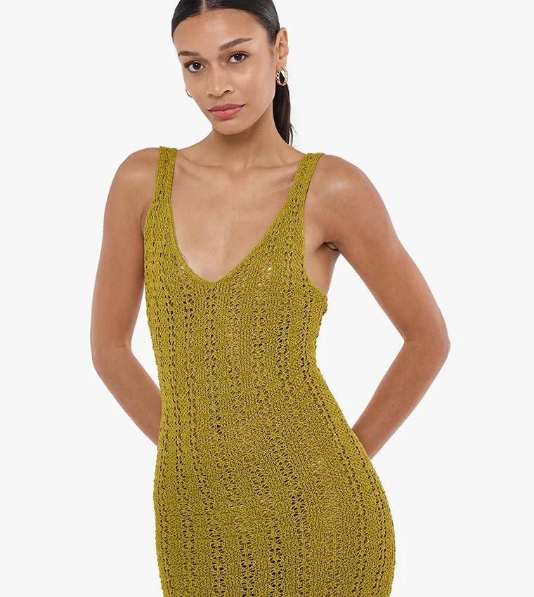 بي سي بي جي BCBG Crochet Maxi Dress