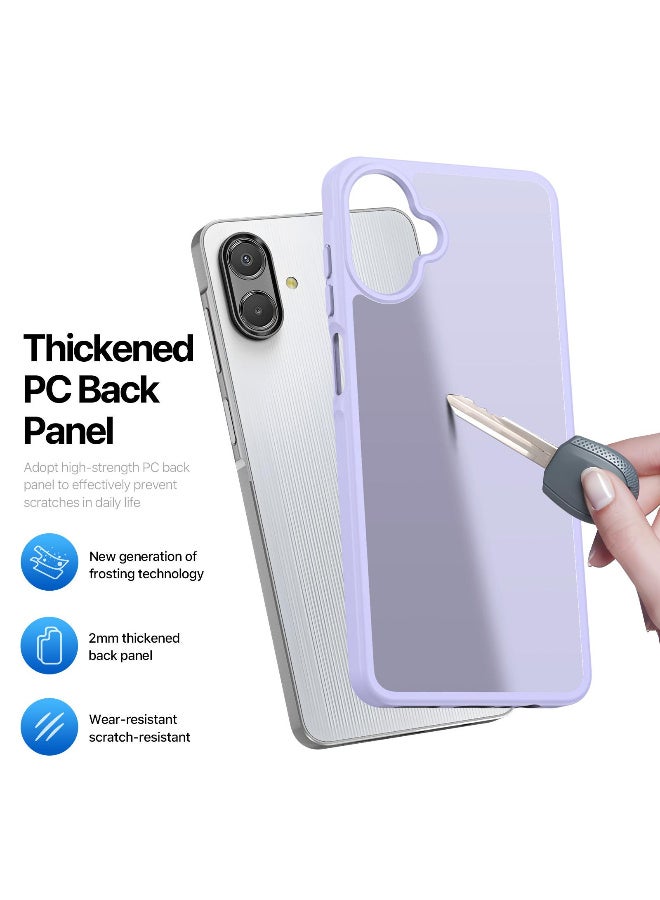 دوكس دوتشيز ياند جراب لموبايل ايه سامسوج ايه 07 4G جراب نحيف مضادة للصدمات وشفافة غير لامعة ومضادة للخدش ومضادة للصدمات مصنع من البولي يوريثين الحراري بولي كربونات البولي بروبلين سيليكون - ارجواني فاتح - Image 5