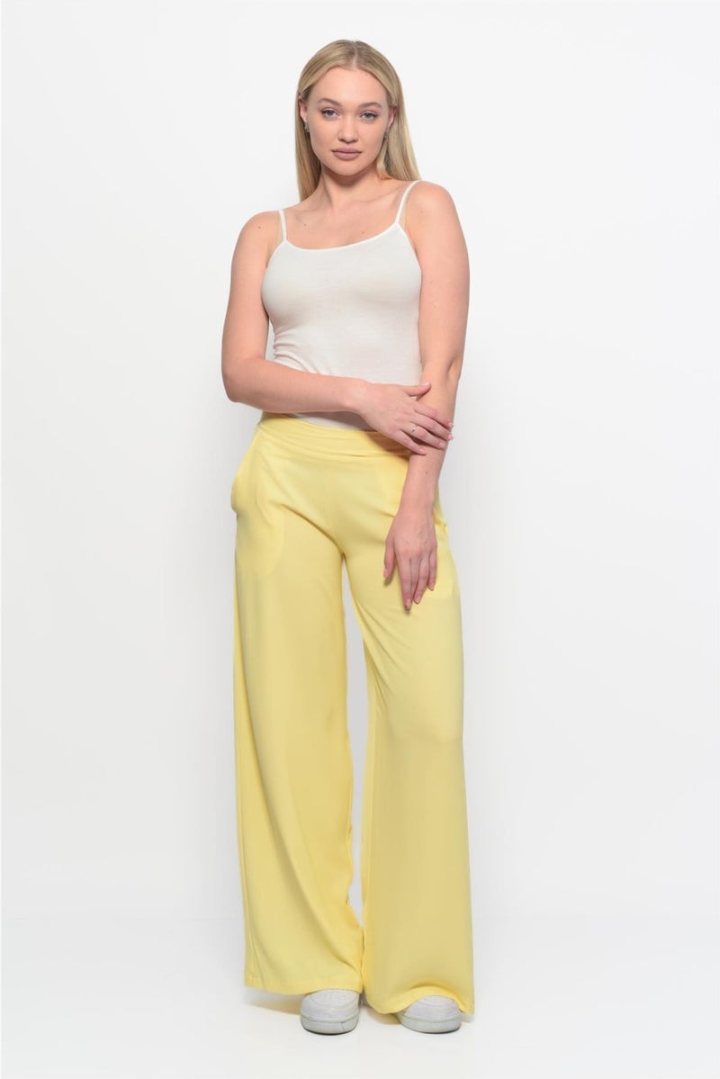 Nuseel Classic Wide Leg Pants Yellow  - Image 2