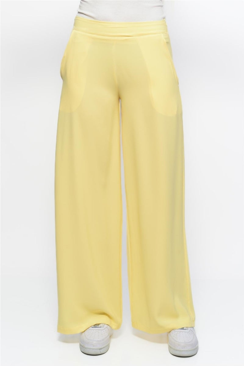 Nuseel Classic Wide Leg Pants Yellow  - Image 4