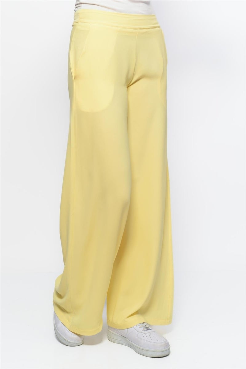 Nuseel Classic Wide Leg Pants Yellow  - Image 5