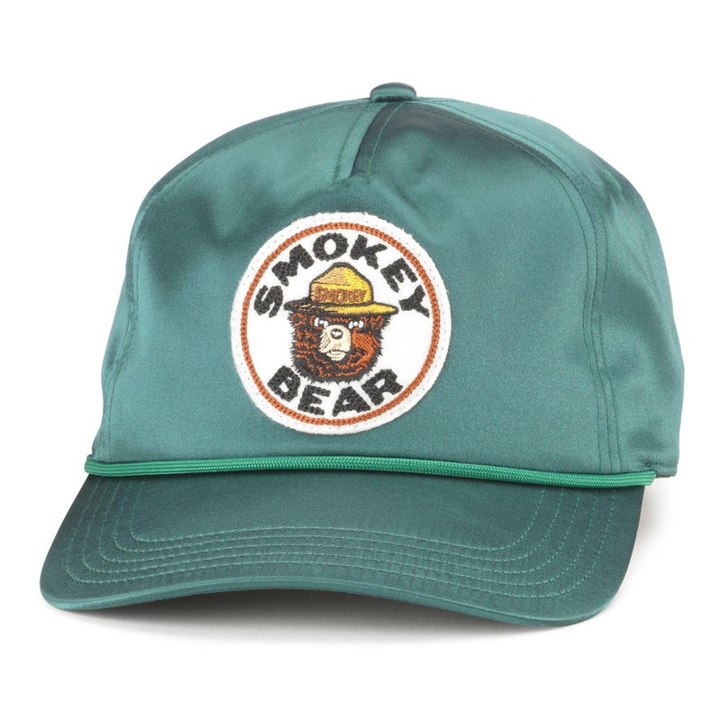 AMERICAN NEEDLE Smokey The Bear Blazer Adjustable Snapback Baseball Hat, Dark Green (24001A-SBEAR-DGRN) - Image 1