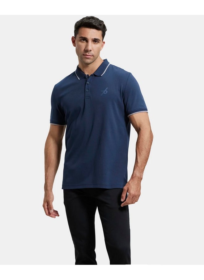 JOCKEY - Jockey Men's Regular Fit Half Sleeved Polo T-Shirt 3911_Navy_M - Image 1