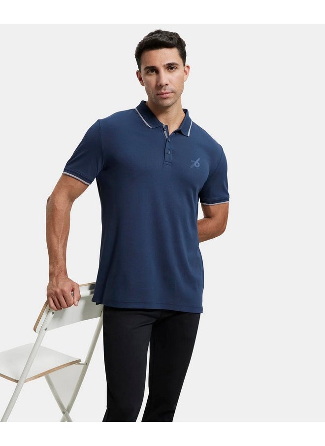JOCKEY - Jockey Men's Regular Fit Half Sleeved Polo T-Shirt 3911_Navy_M - Image 1