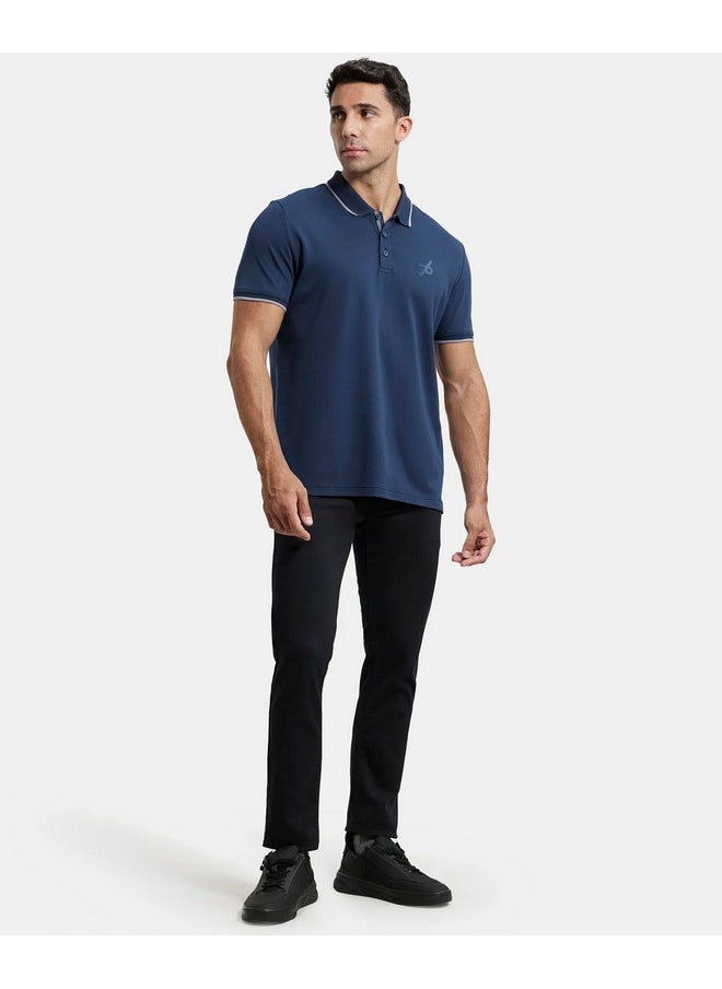 JOCKEY - Jockey Men's Regular Fit Half Sleeved Polo T-Shirt 3911_Navy_M - Image 1