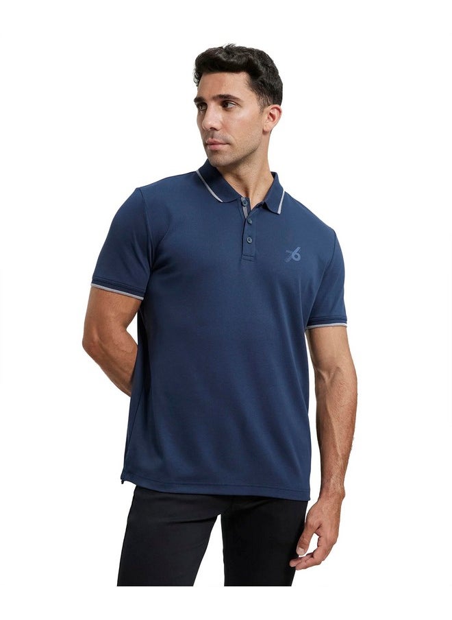 JOCKEY - Jockey Men's Regular Fit Half Sleeved Polo T-Shirt 3911_Navy_M - Image 1