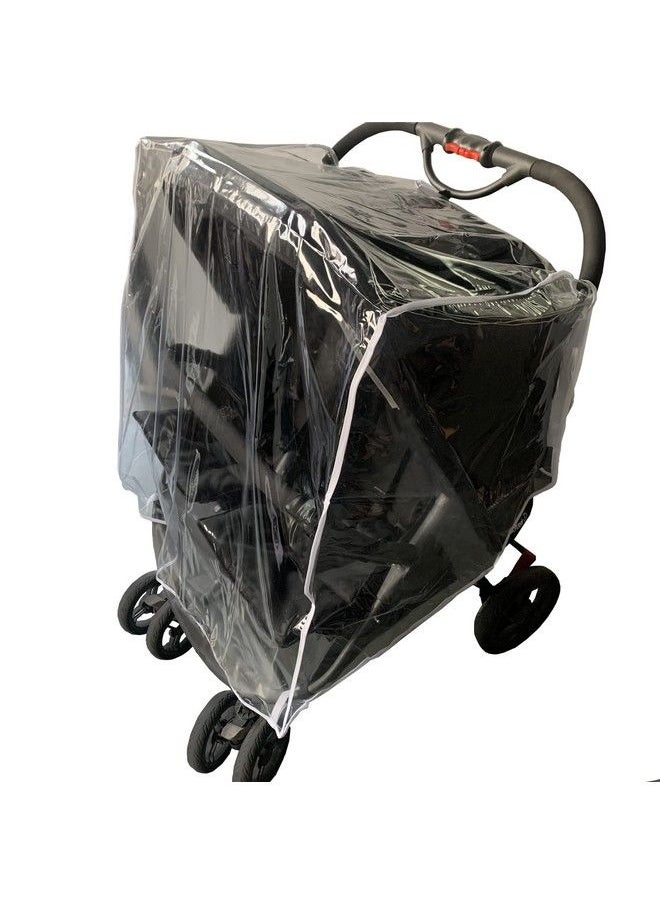 Ezkindheit - Universal Waterproof Twins Baby Pushchair Rain Cover Side By Side Double Pushchair Dust Proof Cover Baby Carriage Pram Accessories Stroller Raincover - Image 1