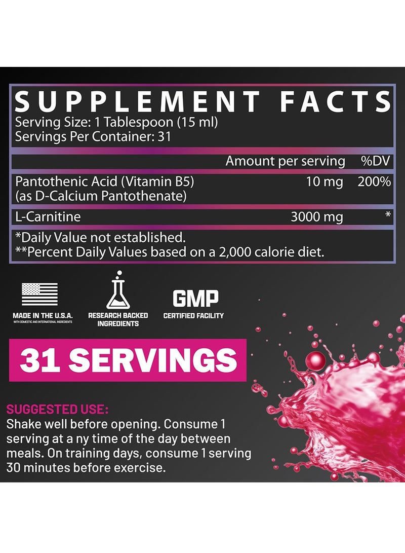 Nutrex Research Nutrex L-Carnitine 3000 31S 465ml Strawberry Watermelon - Image 3