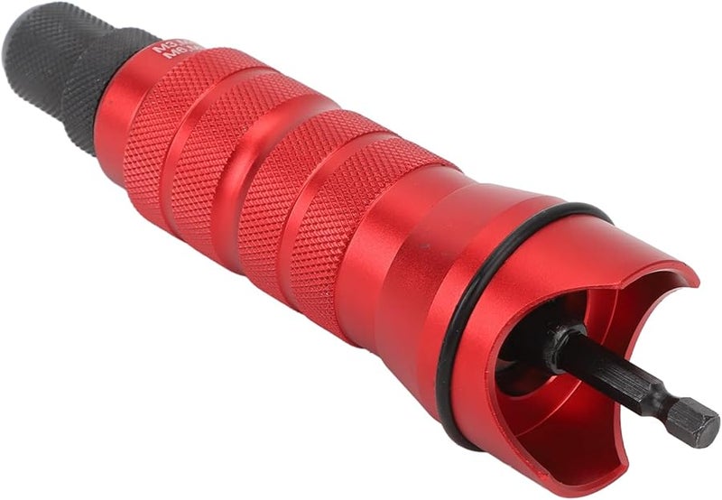 مجموعة محول مثقاب برشام كهربائي مع ٦ رؤوس قابلة للتبديل لصيانة بناء مصاعد السيارات - Image 5