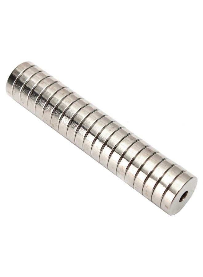 20-Piece Strong Earth Neodymium Magnet Silver  - Image 2