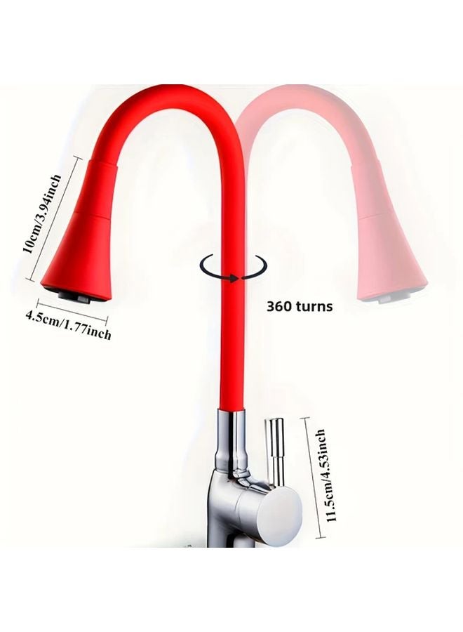 Orange 360 Rotating Flexible Kitchen Faucet Single Handle Hot Cold Mixer - Image 5