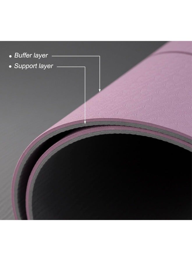 DURKU Non-Slip Yoga Mat For Fitness And Exercise Eco-Friendly Exercise Mat Easy To Carry And Clean 183cmL x 61cmW - Image 2