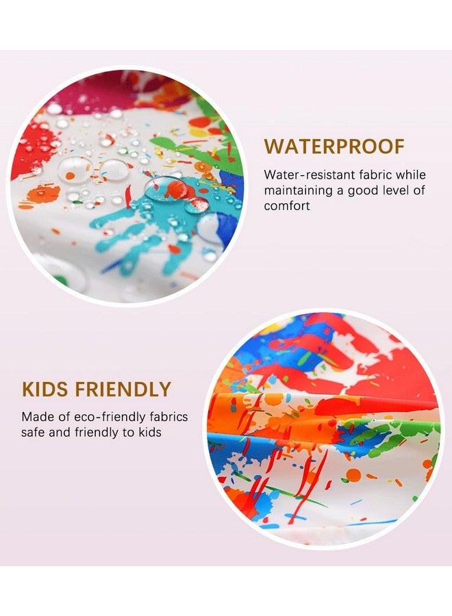 miniQ Kids Art Smock And Painting Apron Kit,Waterproof Artist Smocks With Pocket Long Sleeves And Aprons For Age 8-14 - Image 5
