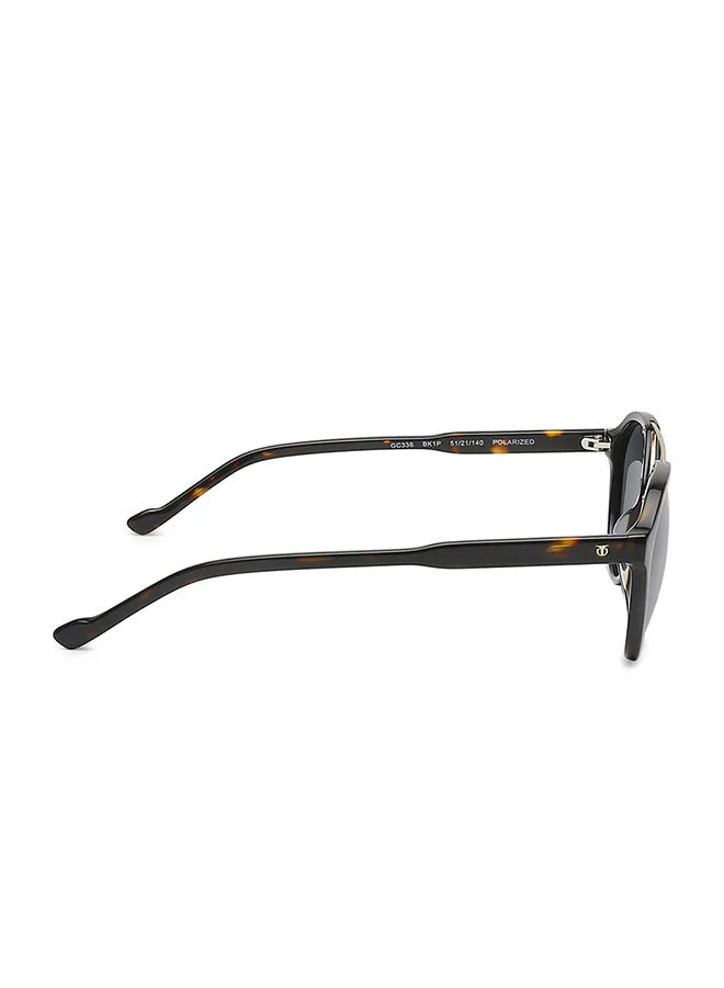 TITAN Black Gold Round Men Sunglasses