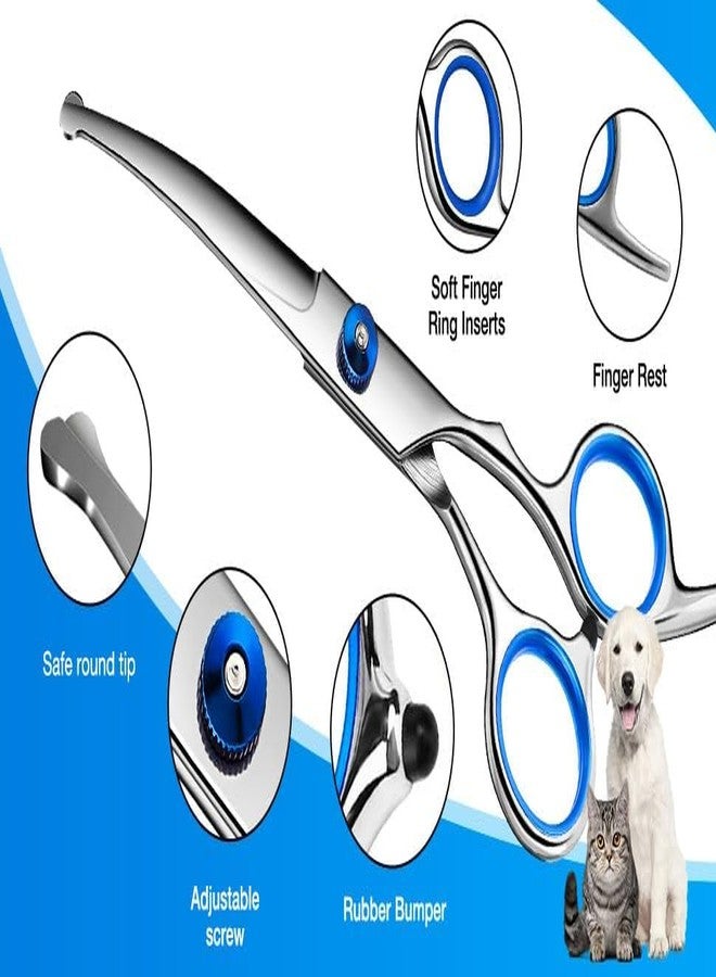xinxingin Dog Grooming Kit, Pet Grooming Kit Dog Hair Brush, Professional Pet Hair Cutting Tools for Dogs and Cats, Safe and Effective Grooming Accessories, Blue - Image 4