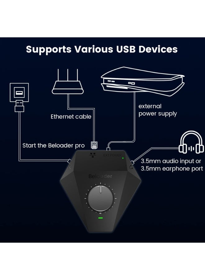Beloader Pro PS5 Adapter with Network Port and Volume Adjustment Function Pro Adapter for PS5 All Games，USB Adapter for Xim Apex/Cronus Zen/Titan Two/Cronus Max Controller Emulator. - Image 3