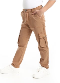 Andora Solid Gabardine Baggy Pants _ Havana  - Image 2