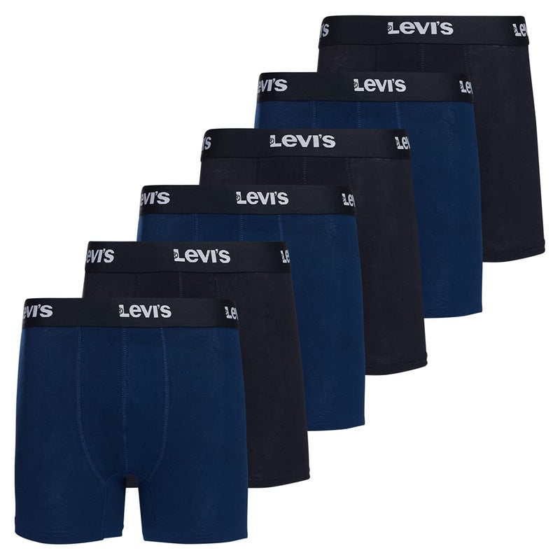 Levi's شورتات لي فيز الداخلية القابلة للتنفس من القطن للرجال - عبوة من 6 قطع - Image 1