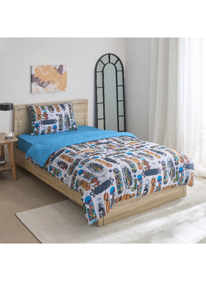 Home Box Tom Gearhead Skate 2-Piece Twin Microfiber Comforter Set 220 x 160 cm - Image 2