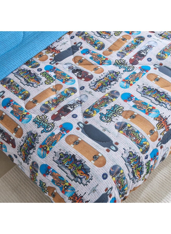 Home Box Tom Gearhead Skate 2-Piece Twin Microfiber Comforter Set 220 x 160 cm - Image 5