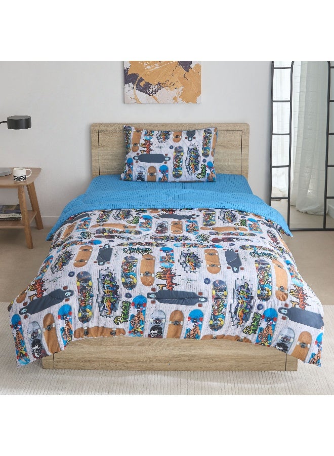 Home Box Tom Gearhead Skate 2-Piece Twin Microfiber Comforter Set 220 x 160 cm - Image 3