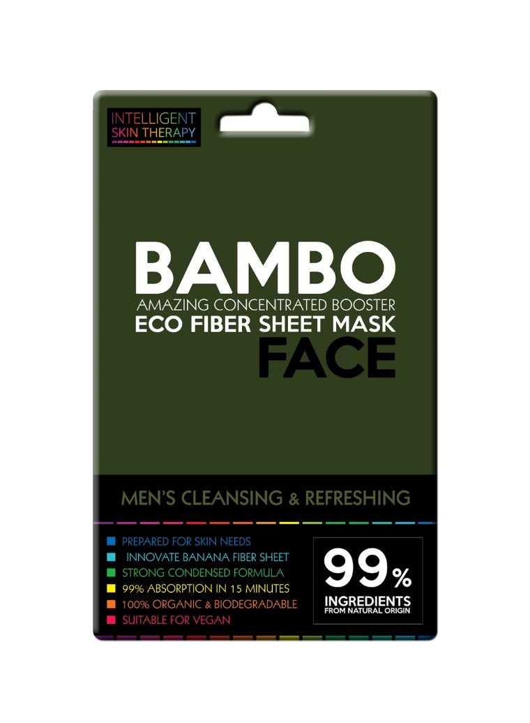 BeautyFace Men Cleansing & Refreshing Eco Fiber Booster Face Mask Bambo & Sea Salt