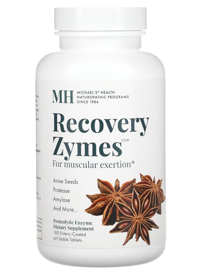 Michael's Naturopathic Recovery Zymes 180 Enteric-Coated pH Stable Tablets