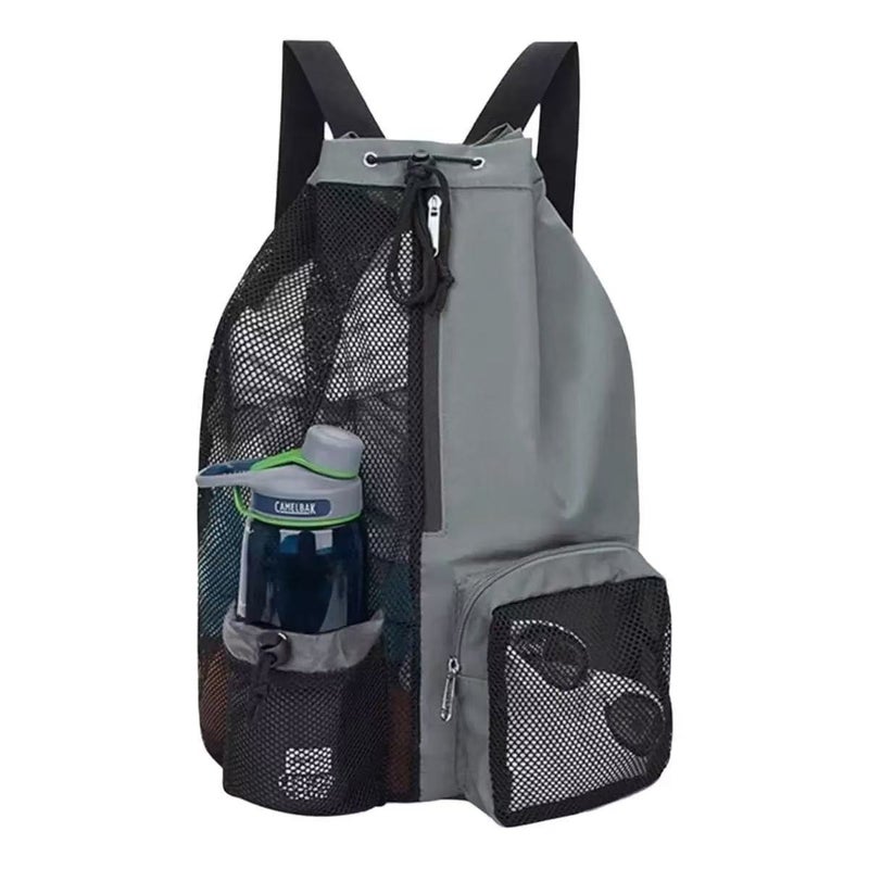 Outdoor Mesh Drawstring Backpack for Gym Travel Swimming Unisex - Image 5