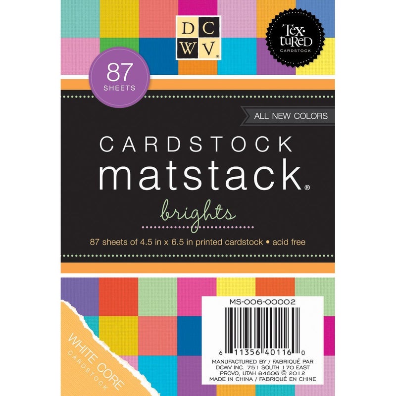 DCWV Cardstock Stack, Match Makers Brights, 87 Sheets, 4-1/2 x 6-1/2 inches - Image 5