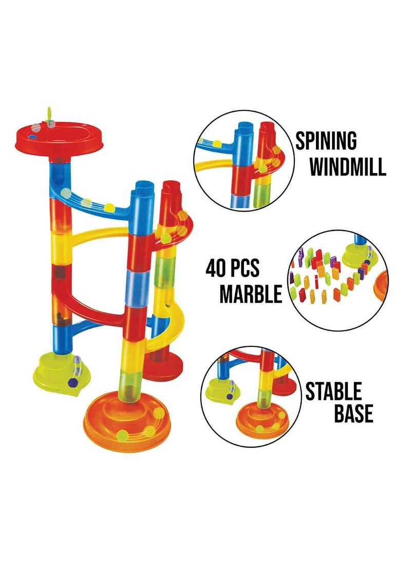 UKR UKR Marble Run 40-Piece Construction Set – Creative STEM Marble Race Track & Maze Game for Kids | Engaging Building Toy for Fun Learning, Problem Solving & Early STEM Development  - Image 3