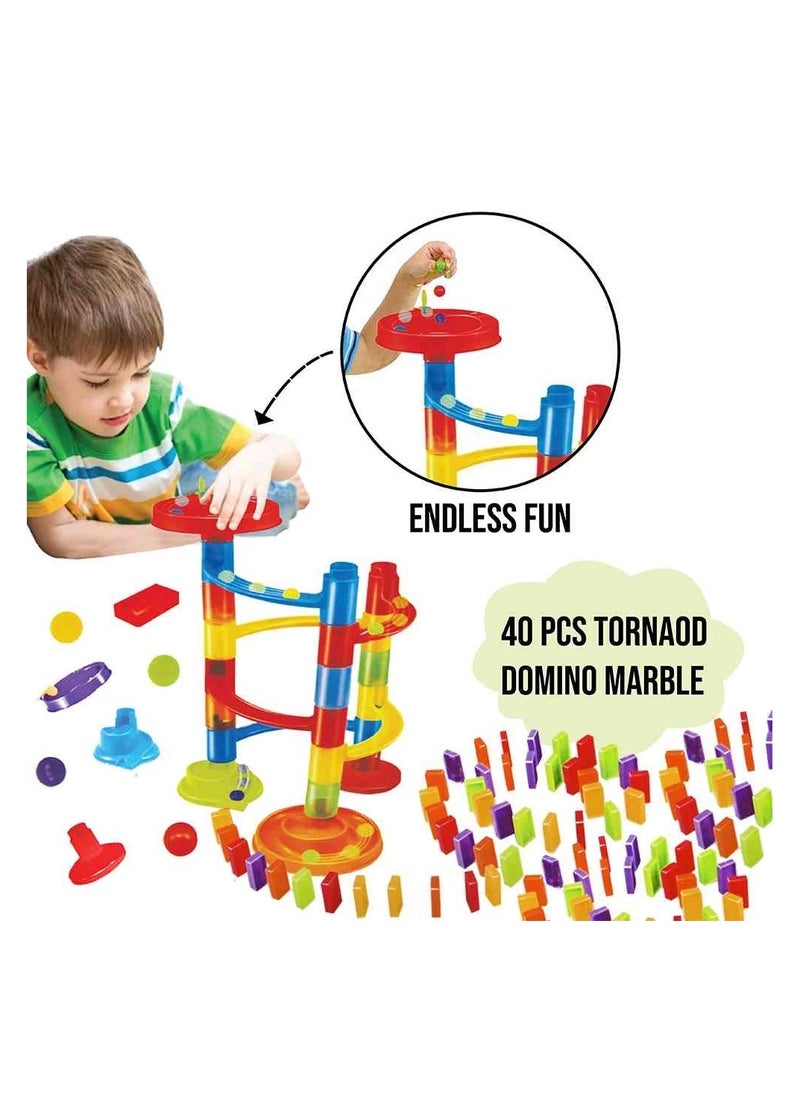UKR Marble Run 40-Piece Construction Set – Creative STEM Marble Race Track & Maze Game for Kids | Engaging Building Toy for Fun Learning, Problem Solving & Early STEM Development