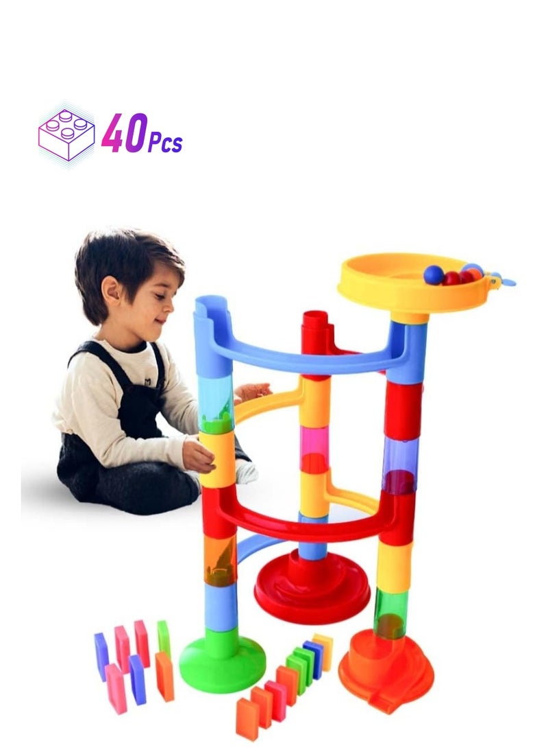 UKR UKR Marble Run 40-Piece Construction Set – Creative STEM Marble Race Track & Maze Game for Kids | Engaging Building Toy for Fun Learning, Problem Solving & Early STEM Development  - Image 1