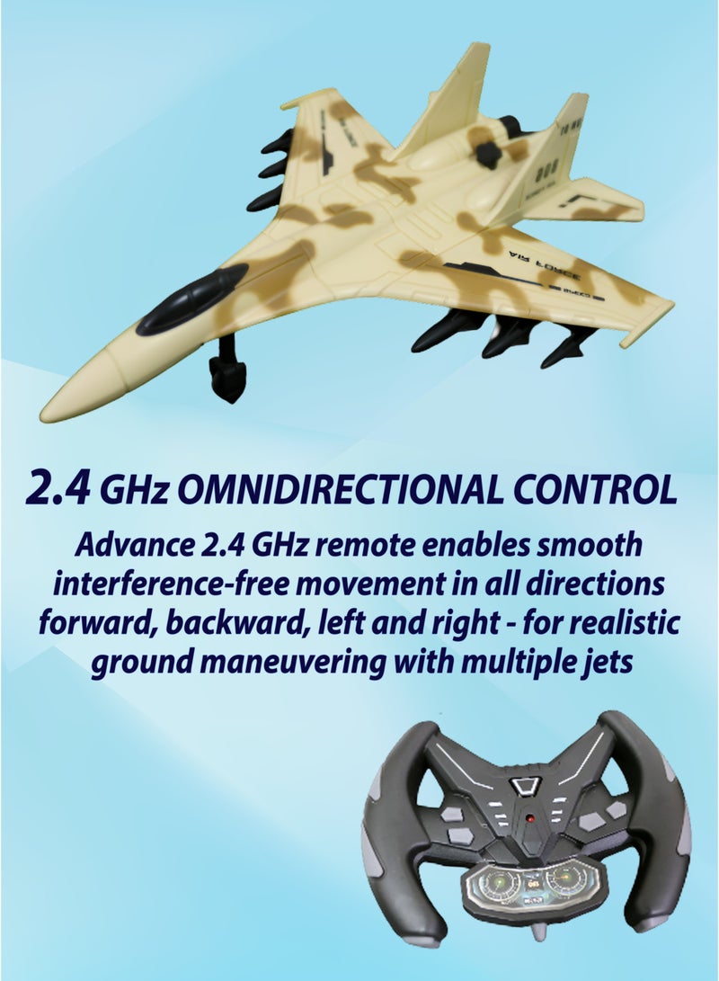 Toshionics Fighter Jet Airplane Toy for Kids – Military Style Remote Control Aircraft with Spray Function, 2.4GHz Omnidirectional Radio Control Jet, Realistic Combat Plane Design, Durable & Lightweight, Ideal Gift for Boys Aged 3+ (Model 809-44) - Image 2